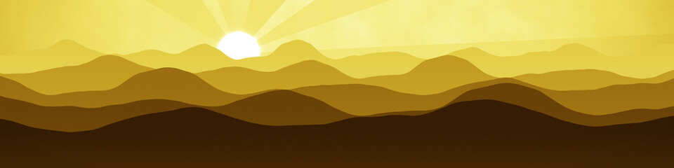 illustration of a sunset