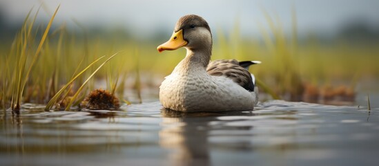 Duck in its natural habitat that is not domesticated