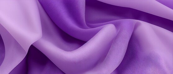 Wavy purple organza fabric detailed texture background from Generative AI