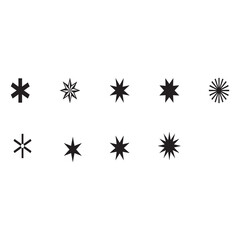 Fototapeta na wymiar Stars, Night Thin Line Icon Vector Illustration Logo Template. 