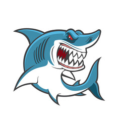 Fototapeta premium shark mascot logo vector art illustration design