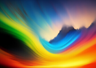 Rainbow Wave Sunset