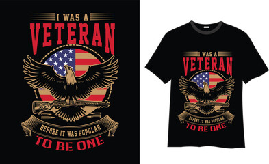  Veteran T-shirt Design Vector.