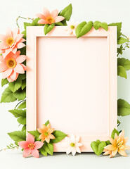 Flower frame design generated by ai