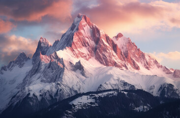 Fototapeta na wymiar a beautiful image of the snow covered mountains in the dolomites