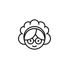 Grandma logo line art