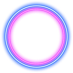 Glowing Neon Circle Border Frame
