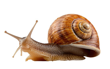 A Sluggish Journey Life in the World of Snail on White or PNG Transparent Background.