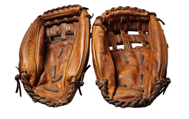 Leather Legend The Evolution of Baseball Gloves on White or PNG Transparent Background.