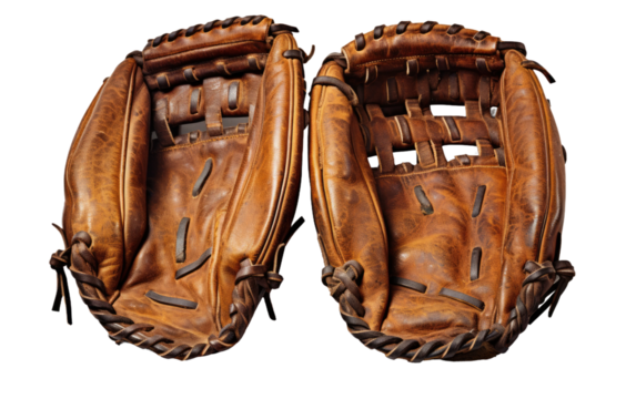 Leather Legend The Evolution of Baseball Gloves on White or PNG Transparent Background.
