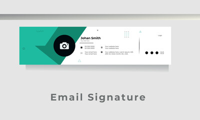 Corporate email signature banner vector template sign