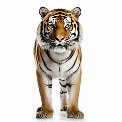 AI generated illustration of a tiger on a white background