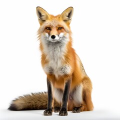 AI generated illustration of a fox on a white background