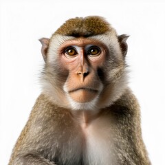 Obraz premium AI generated illustration of a monkey on a white background