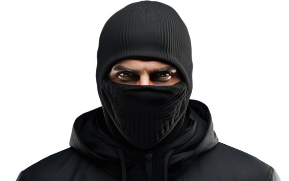 The Stealthy Robber Unveiling the Masked Intruder on White or PNG Transparent Background.