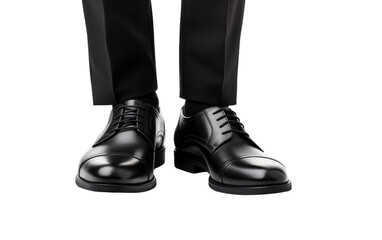 Stylish Statements Embracing Leather Black Boots on White or PNG Transparent Background.