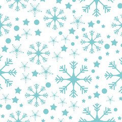 Fototapeta premium Digital png illustration of aquamarine pattern of snowflakes on transparent background