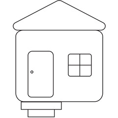 Digital png illustration of black and transparent house, copy space on transparent background