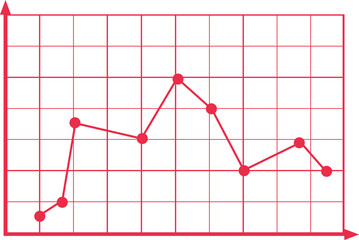 Digital png illustration of pink statistic charts on transparent background