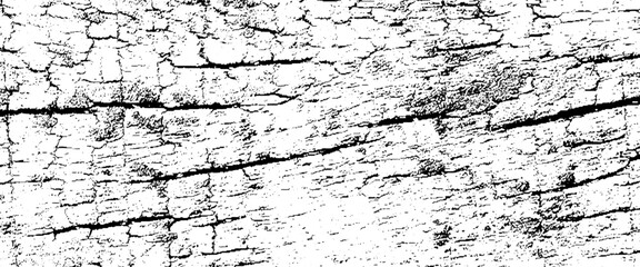 Vector wooden texture with scratches and seamless broken cracks transparent background.
