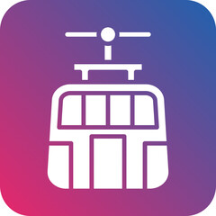 Vector Design Tramcar Icon Style