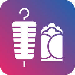 Vector Design Doner Kebab Icon Style