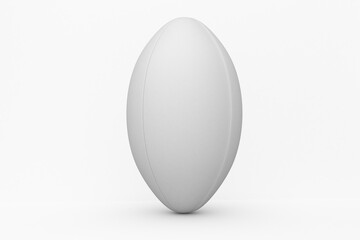 Digital png photo of white rugby ball on transparent background