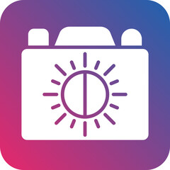 Vector Design Camera Brightness Icon Style