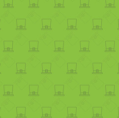 Digital png illustration of green hats pattern on transparent background