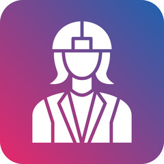 Vector Design Female Engineer Icon Style