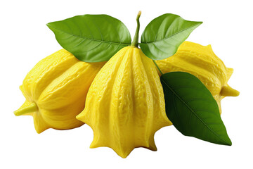 Star Fruit on white or transparent background.