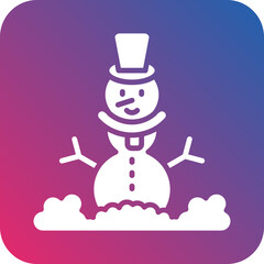 Vector Design Snowman Icon Style