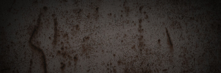 Old rusted metal texture. Rusty iron wall. Rough faded metal surface with spots, noise and grain....
