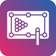 Vector Design Billiard Game Icon Style