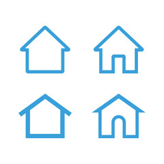 House vector icon set. Home vector icon set. Home pictogram. Homepage icons set