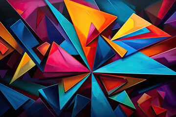 abstract background with colorful shapes