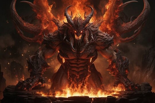 "Ifrit mythological creature"
"Fiery Ifrit image"