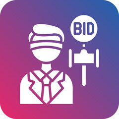 Vector Design Blind Auction Icon Style