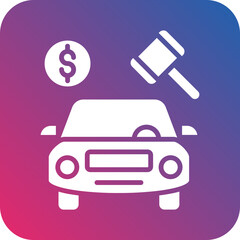 Vector Design Car Auction Icon Style