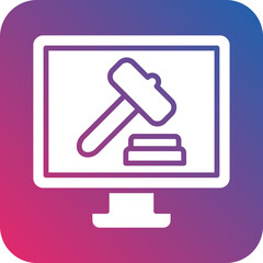 Vector Design Online Bidding Icon Style