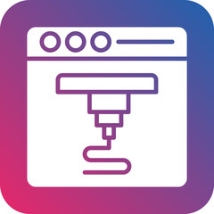 Vector Design Bioprinting Icon Style