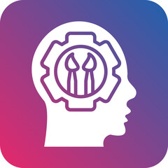 Vector Design Artistic Thinking Icon Style