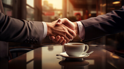 Fototapeta na wymiar Deal Sealed with Handshake