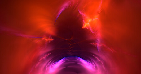 Fototapeta premium 3D manual rendering abstract colorful fractal light background