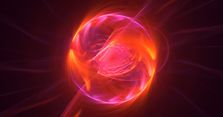 3D manual rendering abstract circle light background