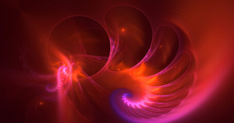 3D manual rendering abstract colorful fractal light background