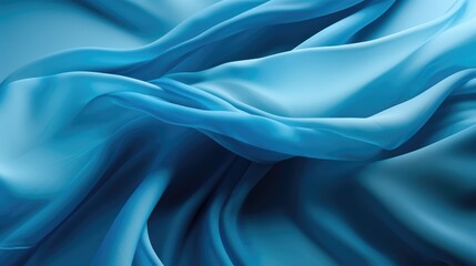 Obraz premium Floating blue fabric