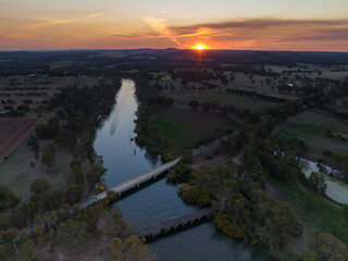 sunrise over the nagambie river