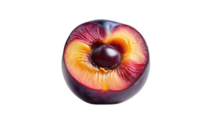 plums with transparent, white background, isolate, png