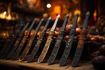 Wushu weapons, including the straight sword and spear, Generative AI